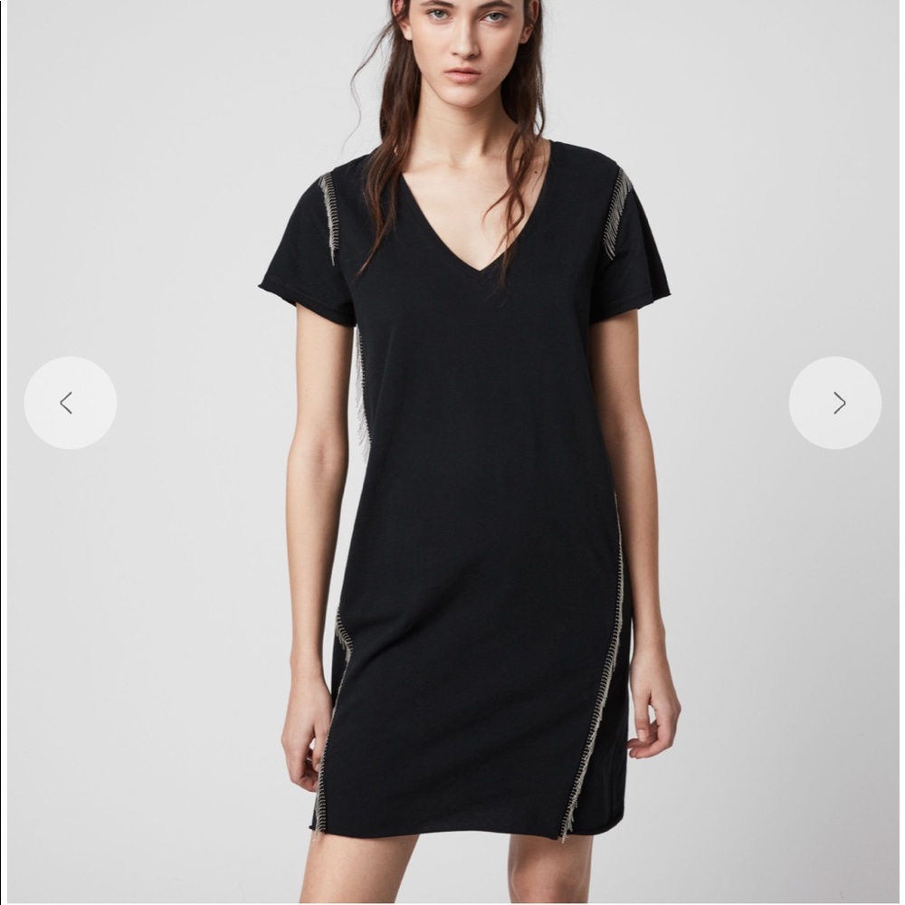 All Saints Emelyn Chain Detail T-Shirt Dress